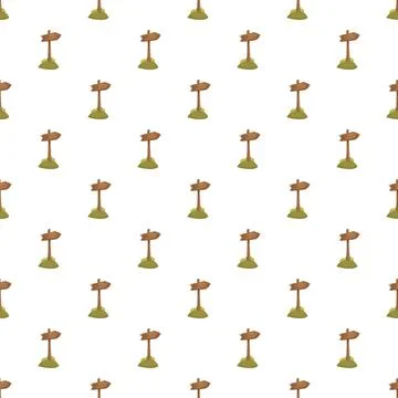 Wooden arrow signpost repeating pattern pointing direction Illustrazione stock
