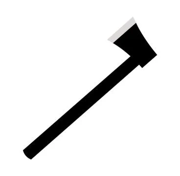 Wooden axe icon vector 스톡 일러스트