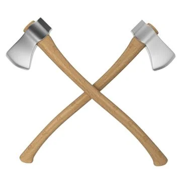 Wooden axes Stock Illustration