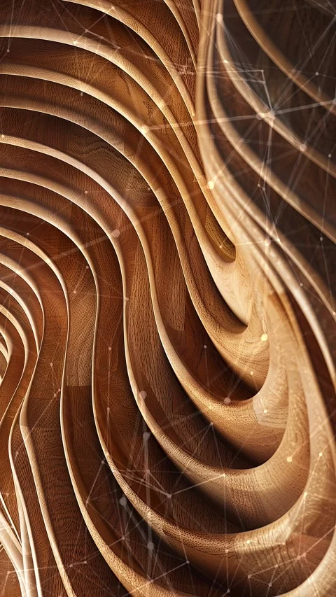 Wooden background. Background with flying patterns. Stock Footage 274408401