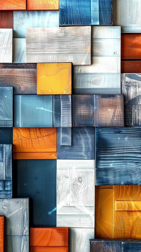 Wooden background. Background with flying patterns. Stock Footage 274408958