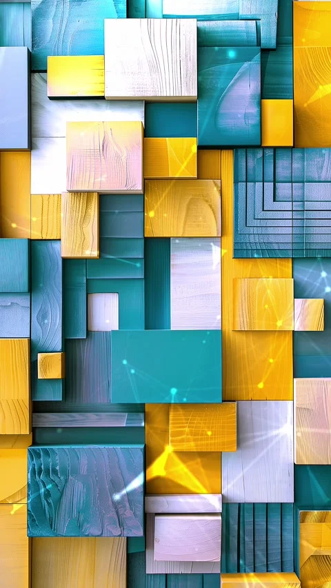 Wooden background. Background with flying patterns. Stock Footage 274409164