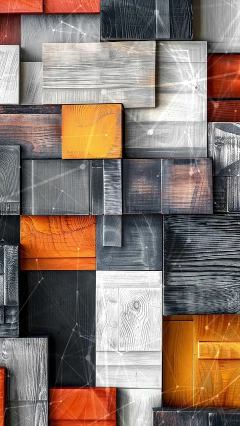 Wooden background. Background with flying patterns. Stock Footage 274409426