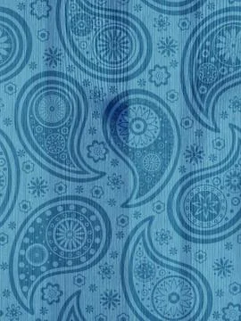 Wooden background with paisley pattern Stock Illustration