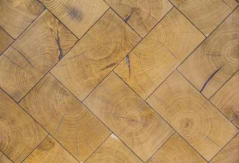 Wooden background. parquet made of rectangular timber Foto stock