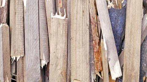 Wooden background of structural rustic boards. Stock Photos