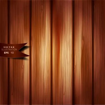 Wooden background. Tree texture.. Abstract vector illustration with background. Stock Illustration