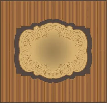 Wooden banner vector Stock Illustration