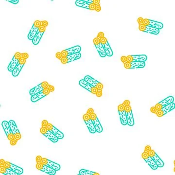 Wooden bar building material vector seamless pattern Stock Illustration