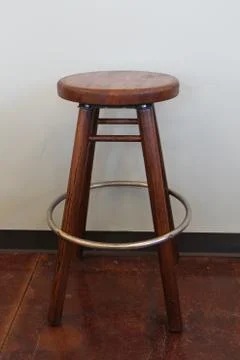 Wooden Bar stool 스톡 사진