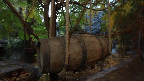 Wooden barrel 1 Stock Footage 324813665