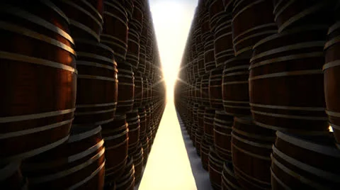 Wooden barrel Stock Footage 25301637
