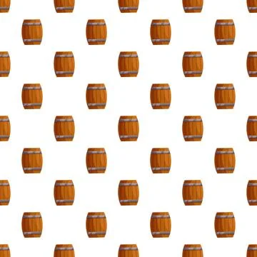 Wooden barrel pattern creating a seamless background design Illustrazione stock
