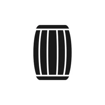Wooden barrel vector design template illustration Illustrazione stock
