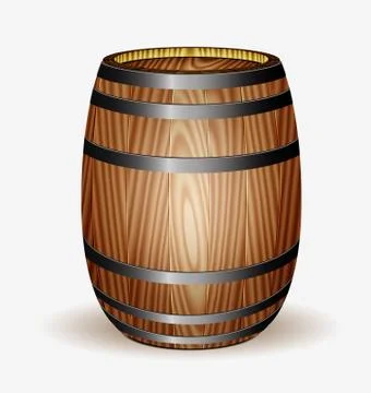 Wooden barrel. vector Illustrazione stock