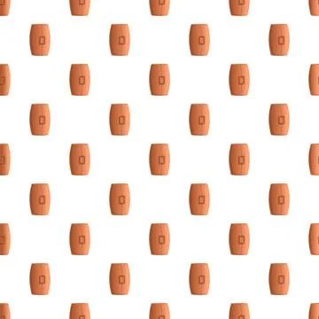 Wooden barrels creating a seamless pattern design Illustrazione stock