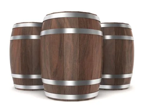 Wooden barrels Stock Illustration