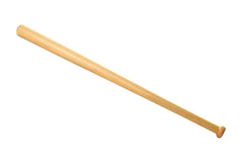 Wooden baseball bat isolated on white. Sportive equipment Stock Photos