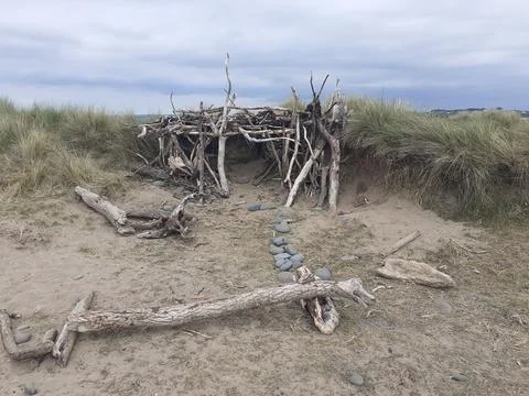 Wooden Beach Structure Stock Photos