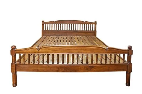 Wooden bed Stock Photos
