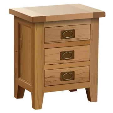 Wooden Bedside Table Stock Illustration
