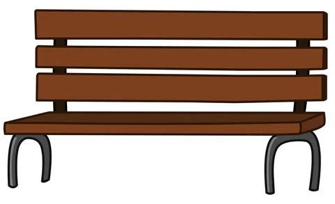 Wooden bench Illustrazione stock