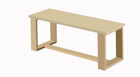 Wooden Bench. Stock Illustration