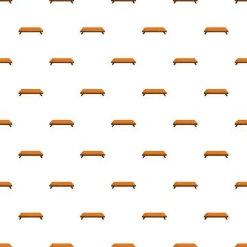 Wooden bench repeating pattern on white background Stock Illustration