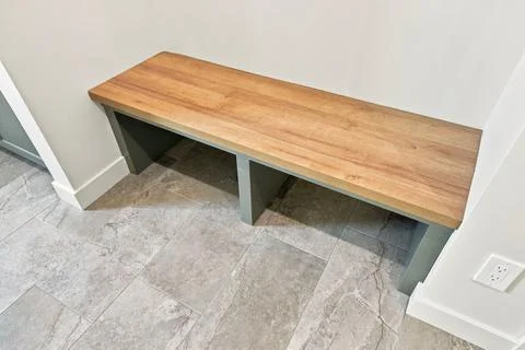 Wooden bench with smooth surface 库存插图