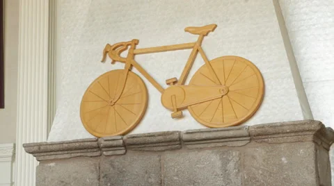 Wooden Bicycle Stock Footage 40807757