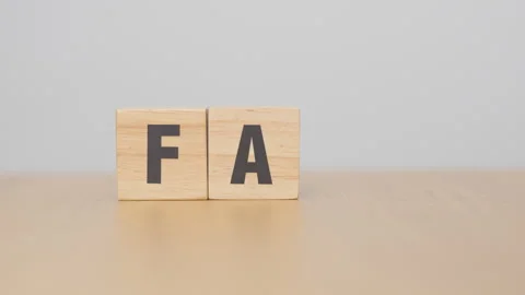 Wooden block of FAQ. frequency asked questions, Answer, Question Ask, doubt.. Stock Footage 328070209