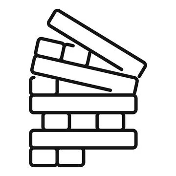 Wooden blocks balancing and stacking precariously, a symbol of risk and str.. Stock Illustration