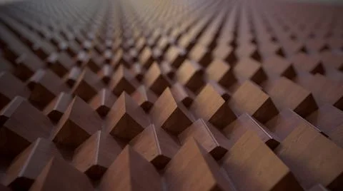 Wooden blocks pattern background 3D computer generated image Stock Illustration