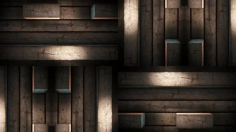 Wooden Blocks Pattern Stock Footage 265998004