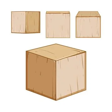 Wooden blocks providing basic building construction material Illustrazione stock