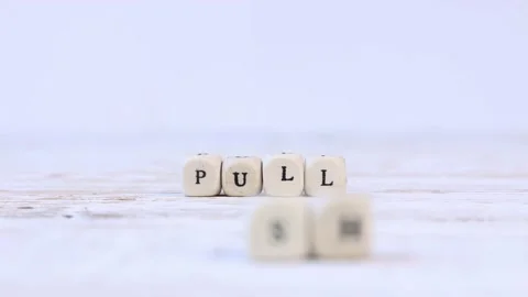 Wooden Blocks with Push and Pull Stock Footage 171379529