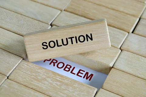 Wooden blocks representing structured problem solving and finding effective.. Stock Photos