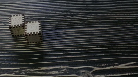 Wooden blocks on the table Stock Footage 63174067