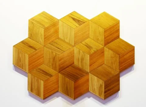 Wooden blocks on white background Stock Photos
