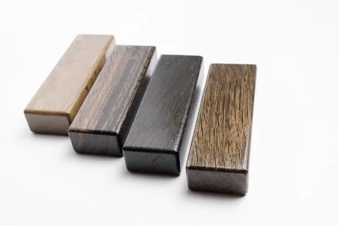 Wooden blocks on a white background Stock Photos
