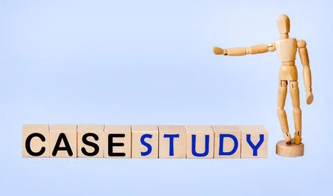 Wooden blocks with words 'Case study'. Business concept Stock Photos