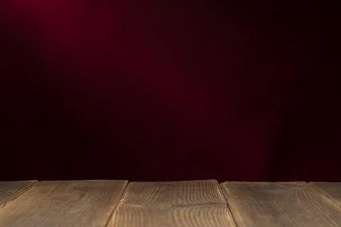 Wooden board empty table in front of a blurred background. Perspective brown  Stock Photos