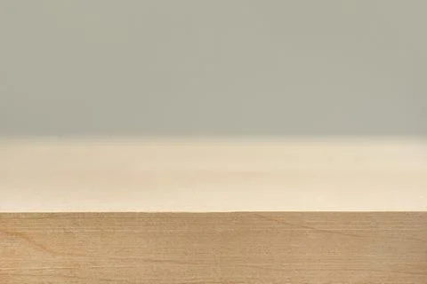 Wooden board empty table in front of a blurred background. Perspective of a Stock Photos