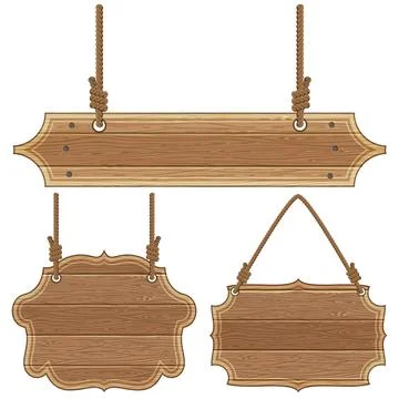 Wooden Board Frames Stock Illustration