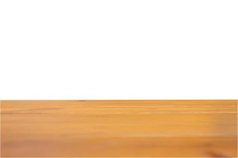 Wooden board or empty table isolated on a white background. Can be used to Stock Photos