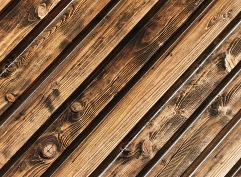 Wooden boards background. Wood planks texture inclined Stock Photos