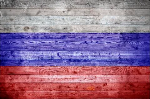 Wooden Boards Russian Federation Foto stock