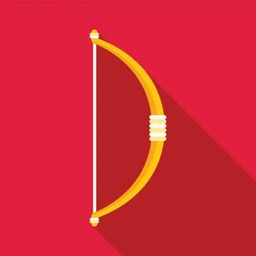 Wooden bow and string representing archery and hunting Stock Illustration
