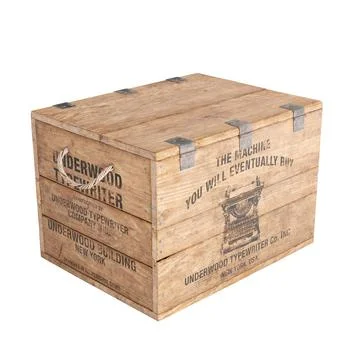 A wooden box, 3d rendering イラスト素材