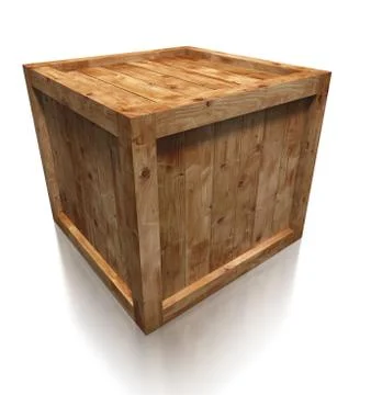 Wooden box crate Stock Illustration